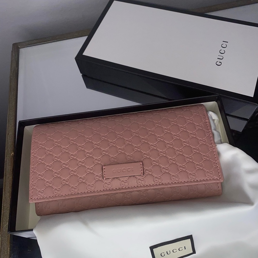 Gucci Micro Soft Pink Wallet